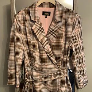 NWT Pink plaid coat dress